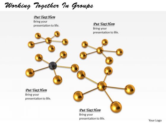 Stock Photo Working Together In Groups PowerPoint Template Stock Photo Working Together In Groups PowerPoint Template