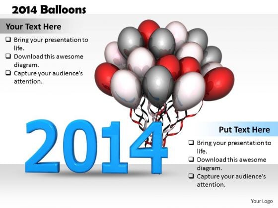 Stock Photo Year 2014 With Balloons For Celebration PowerPoint Slide Stock Photo Year 2014 With Balloons For Celebration PowerPoint Slide