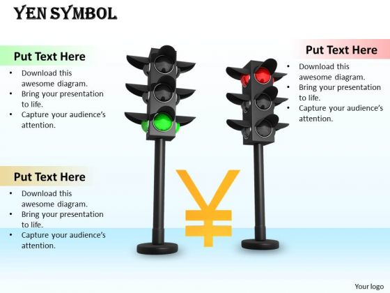 Stock Photo Yen Symbol In Between Traffic Lights PowerPoint Slide Stock Photo Yen Symbol In Between Traffic Lights PowerPoint Slide