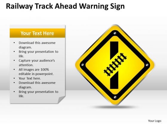 Strategy PowerPoint Template Railway Track Ahead Warning Sign Ppt Slides Strategy PowerPoint Template Railway Track Ahead Warning Sign Ppt Slides