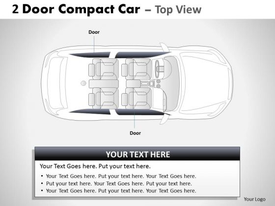 Street 2 Door Gray Car Top PowerPoint Slides And Ppt Diagram Templates