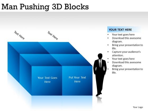 Strength Man Pushing 3d Blocks PowerPoint Slides And Ppt Diagram Templates Strength Man Pushing 3d Blocks PowerPoint Slides And Ppt Diagram Templates