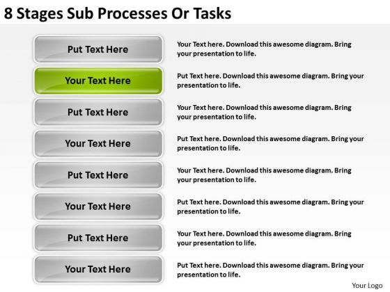 Sub Processes Or Tasks Creating Business Plan For Small PowerPoint Slides Sub Processes Or Tasks Creating Business Plan For Small PowerPoint Slides