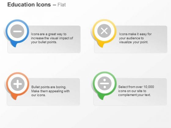 Subtraction Addition Multiplication Division Ppt Slides Graphics Subtraction Addition Multiplication Division Ppt Slides Graphics