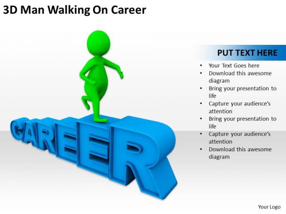Successful Business Men 3d Man Walking On Career PowerPoint Templates Successful Business Men 3d Man Walking On Career PowerPoint Templates