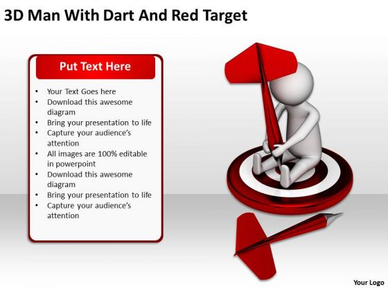 Successful Business Men 3d Man With Dart Board PowerPoint Slides Successful Business Men 3d Man With Dart Board PowerPoint Slides