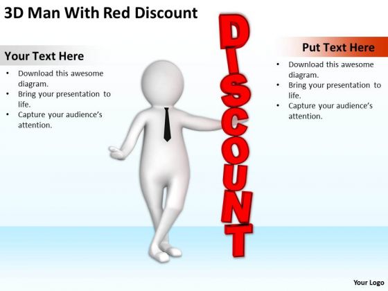 Successful Business Men 3d Man With Red Discount PowerPoint Templates Successful Business Men 3d Man With Red Discount PowerPoint Templates