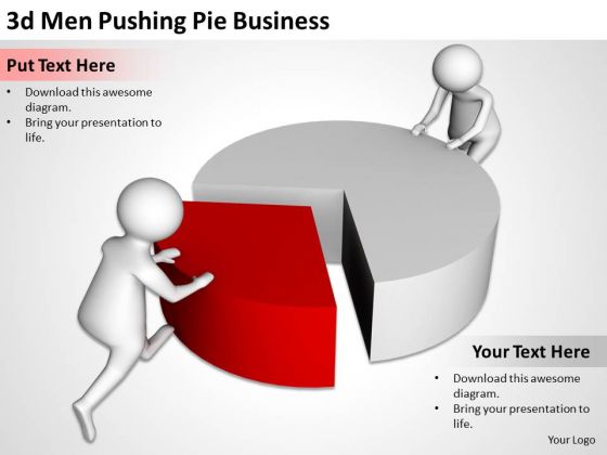 Successful Business Men 3d Pushing Pie PowerPoint Presentations Slides Successful Business Men 3d Pushing Pie PowerPoint Presentations Slides
