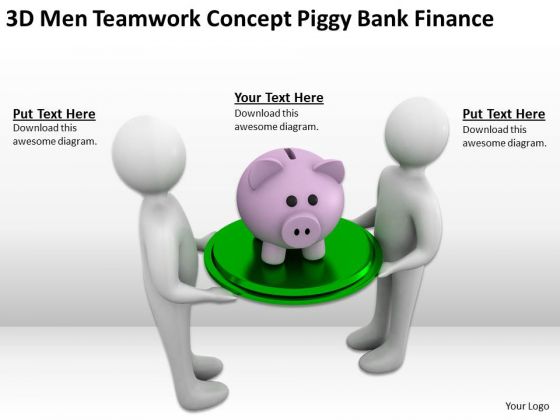 Successful Business People 3d Men Teamwork Concept Piggy Bank Finance PowerPoint Templates Successful Business People 3d Men Teamwork Concept Piggy Bank Finance PowerPoint Templates