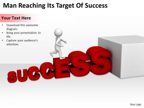 Successful Business People Man Reaching Its Target Of PowerPoint Templates Successful Business People Man Reaching Its Target Of PowerPoint Templates