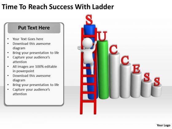 Successful Business People Time To Reach With Ladder PowerPoint Templates Successful Business People Time To Reach With Ladder PowerPoint Templates