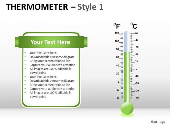 Symbol Thermometer 1 PowerPoint Slides And Ppt Template Diagrams