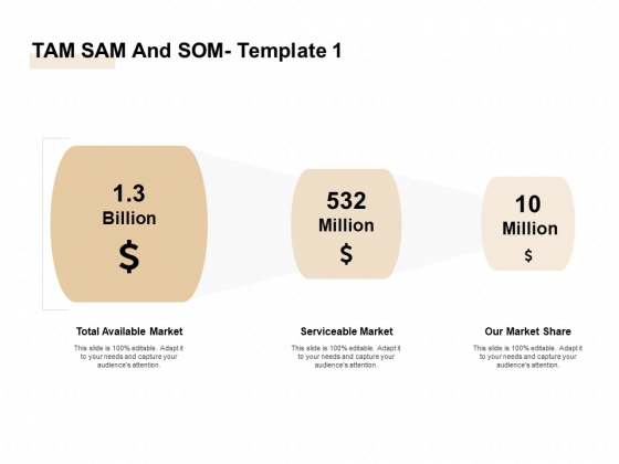 TAM SAM And SOM Ppt Outline Brochure PDF