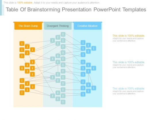 Table Of Brainstorming Presentation Powerpoint Templates Table Of Brainstorming Presentation Powerpoint Templates
