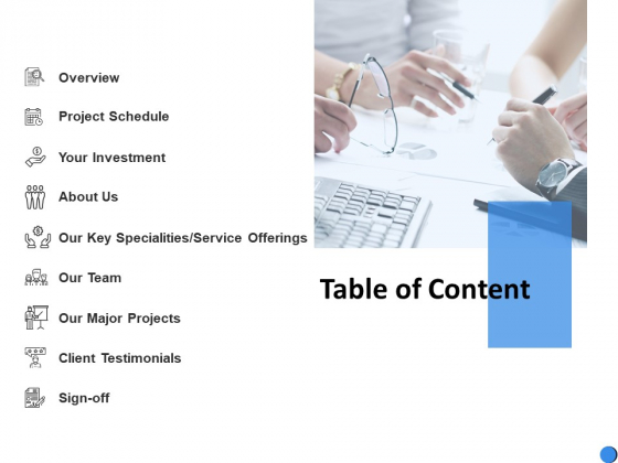 Table Of Content Service Offerings Ppt Powerpoint Presentation Layouts Diagrams