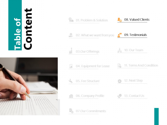 Table Of Content Slide Testimonials Ppt PowerPoint Presentation Gallery Graphics Pictures Table Of Content Slide Testimonials Ppt PowerPoint Presentation Gallery Graphics Pictures