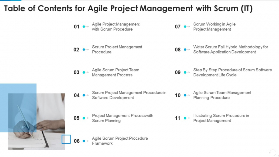 Table Of Contents For Agile Project Management With Scrum It Information PDF Table Of Contents For Agile Project Management With Scrum It Information PDF