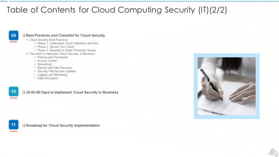 Table Of Contents For Cloud Computing Security IT Monitoring Ppt Styles Introduction PDF Table Of Contents For Cloud Computing Security IT Monitoring Ppt Styles Introduction PDF