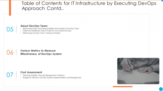 Table Of Contents For IT Infrastructure By Executing Devops Approach Contd Clipart PDF Table Of Contents For IT Infrastructure By Executing Devops Approach Contd Clipart PDF