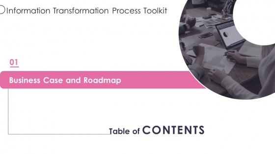 Table Of Contents Information Transformation Process Toolkit Business Mockup PDF Table Of Contents Information Transformation Process Toolkit Business Mockup PDF