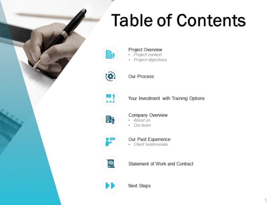 Table Of Contents Process Ppt Powerpoint Presentation Gallery Layout Ideas Table Of Contents Process Ppt Powerpoint Presentation Gallery Layout Ideas