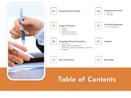 Table Of Contents Summary PDF