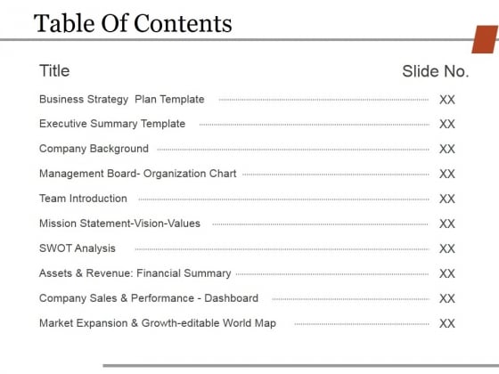 Table Of Contents Template 2 Ppt PowerPoint Presentation Icon Guidelines