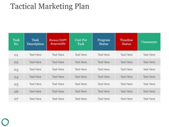 tactical marketing plan
