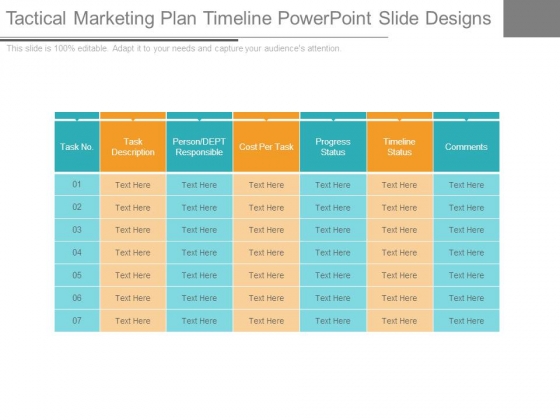 tactical marketing plan