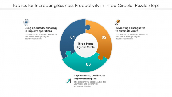 Tactics For Increasing Business Productivity In Three Circular Puzzle Steps Topics PDF Tactics For Increasing Business Productivity In Three Circular Puzzle Steps Topics PDF