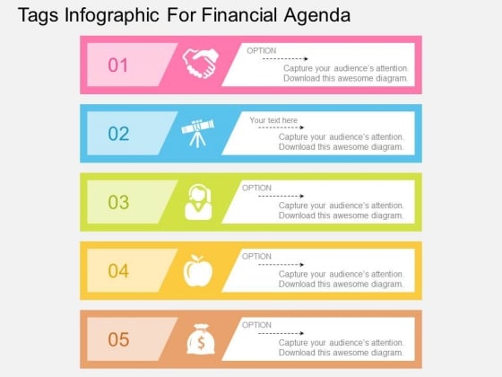 Tags Infographic For Financial Agenda Powerpoint Template Tags Infographic For Financial Agenda Powerpoint Template