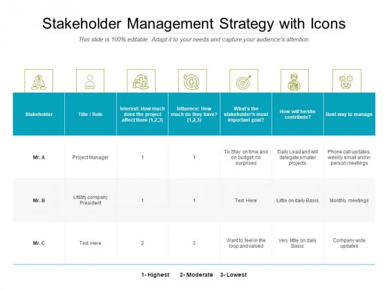 Takeholder Management Strategy With Icons Ppt PowerPoint Presentation Gallery Rules PDF Takeholder Management Strategy With Icons Ppt PowerPoint Presentation Gallery Rules PDF