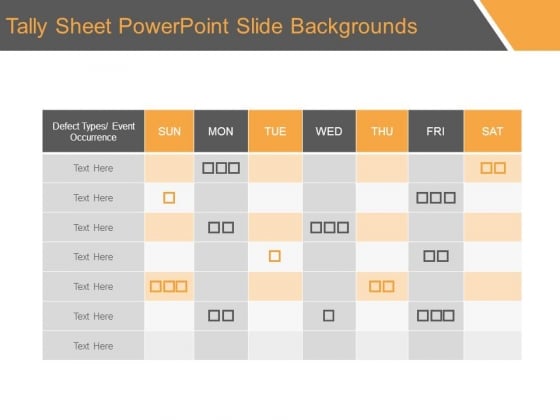 Tally Sheet Powerpoint Slide Backgrounds