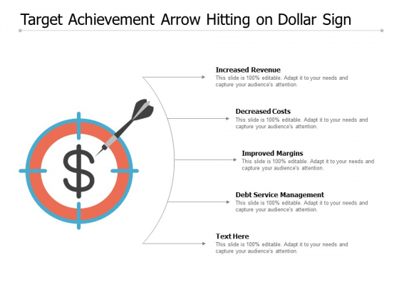 Target Achievement Arrow Hitting On Dollar Sign Ppt PowerPoint Presentation File Rules