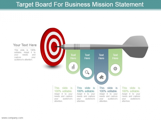 Target Board For Business Mission Statement Ppt Design Target Board For Business Mission Statement Ppt Design