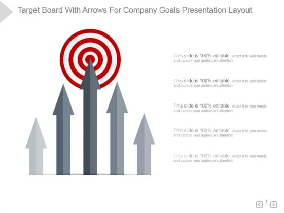 Target Board With Arrows For Company Goals Ppt PowerPoint Presentation Themes Target Board With Arrows For Company Goals Ppt PowerPoint Presentation Themes