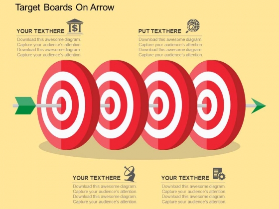 Target Boards On Arrow Powerpoint Templates