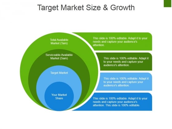 Target Market Size And Growth Ppt PowerPoint Presentation Inspiration Vector