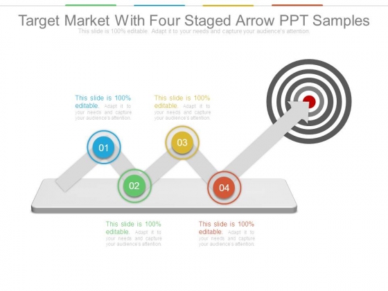 Target Market With Four Staged Arrow Ppt Samples Target Market With Four Staged Arrow Ppt Samples