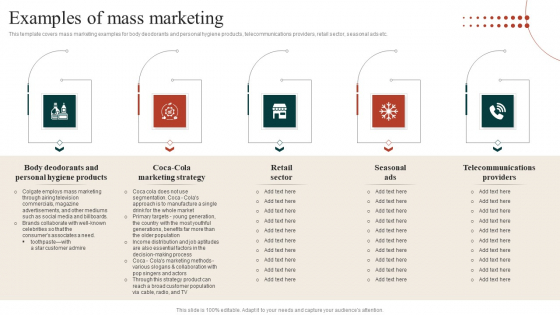 Target Marketing Techniques Examples Of Mass Marketing Portrait PDF