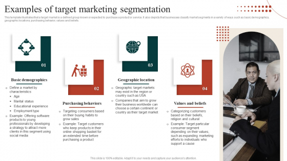 Target Marketing Techniques Examples Of Target Marketing Segmentation Structure PDF
