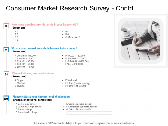 Target Persona Consumer Market Research Survey Contd Taxes Ppt Summary Background Designs PDF