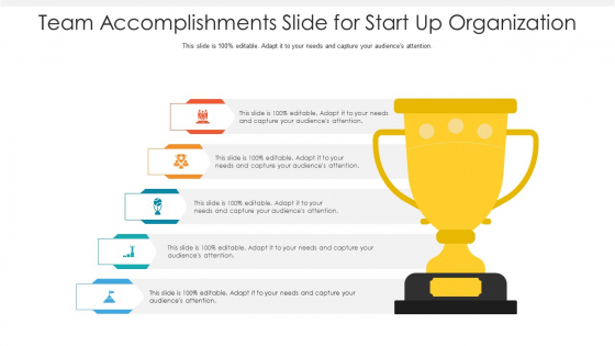 Team Accomplishments Slide For Start Up Organization Ppt PowerPoint Presentation Gallery Brochure PDF