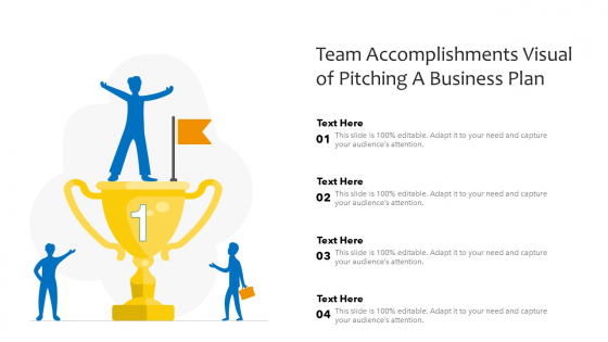 Team Accomplishments Visual Of Pitching A Business Plan Ppt PowerPoint Presentation File Vector PDF