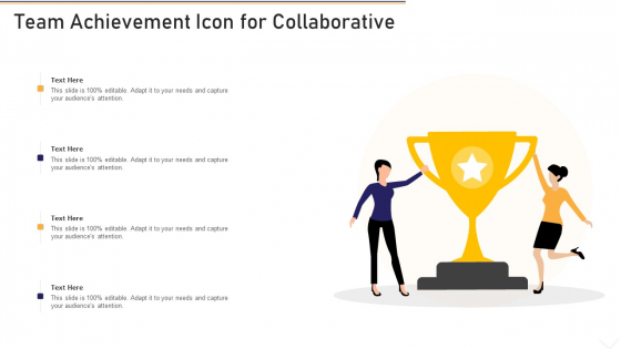 Team Achievement Icon For Collaborative Microsoft PDF