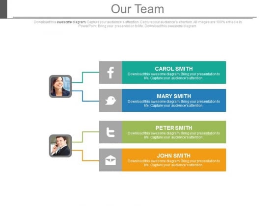 Team Communication Via Facebook Twitter Email Powerpoint Slides Team Communication Via Facebook Twitter Email Powerpoint Slides