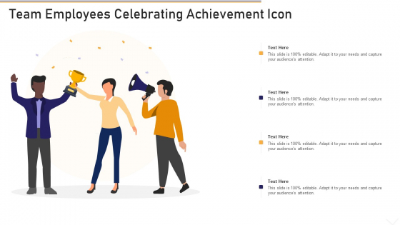 Team Employees Celebrating Achievement Icon Infographics PDF Team Employees Celebrating Achievement Icon Infographics PDF