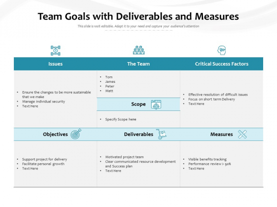 Team Goals With Deliverables And Measures Ppt PowerPoint Presentation Professional Show PDF Team Goals With Deliverables And Measures Ppt PowerPoint Presentation Professional Show PDF