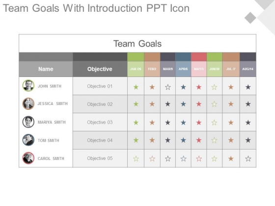 Team Goals With Introduction Ppt Icon Team Goals With Introduction Ppt Icon