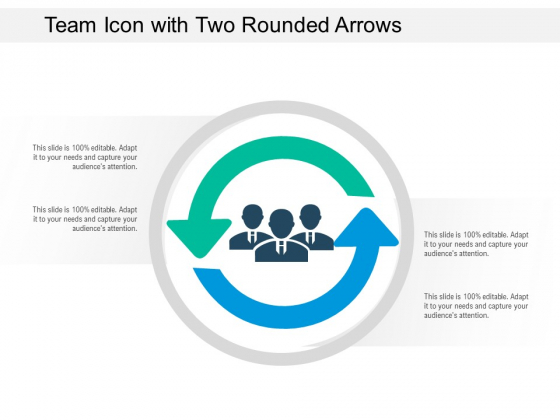 Team Icon With Two Rounded Arrows Ppt PowerPoint Presentation Pictures Structure PDF